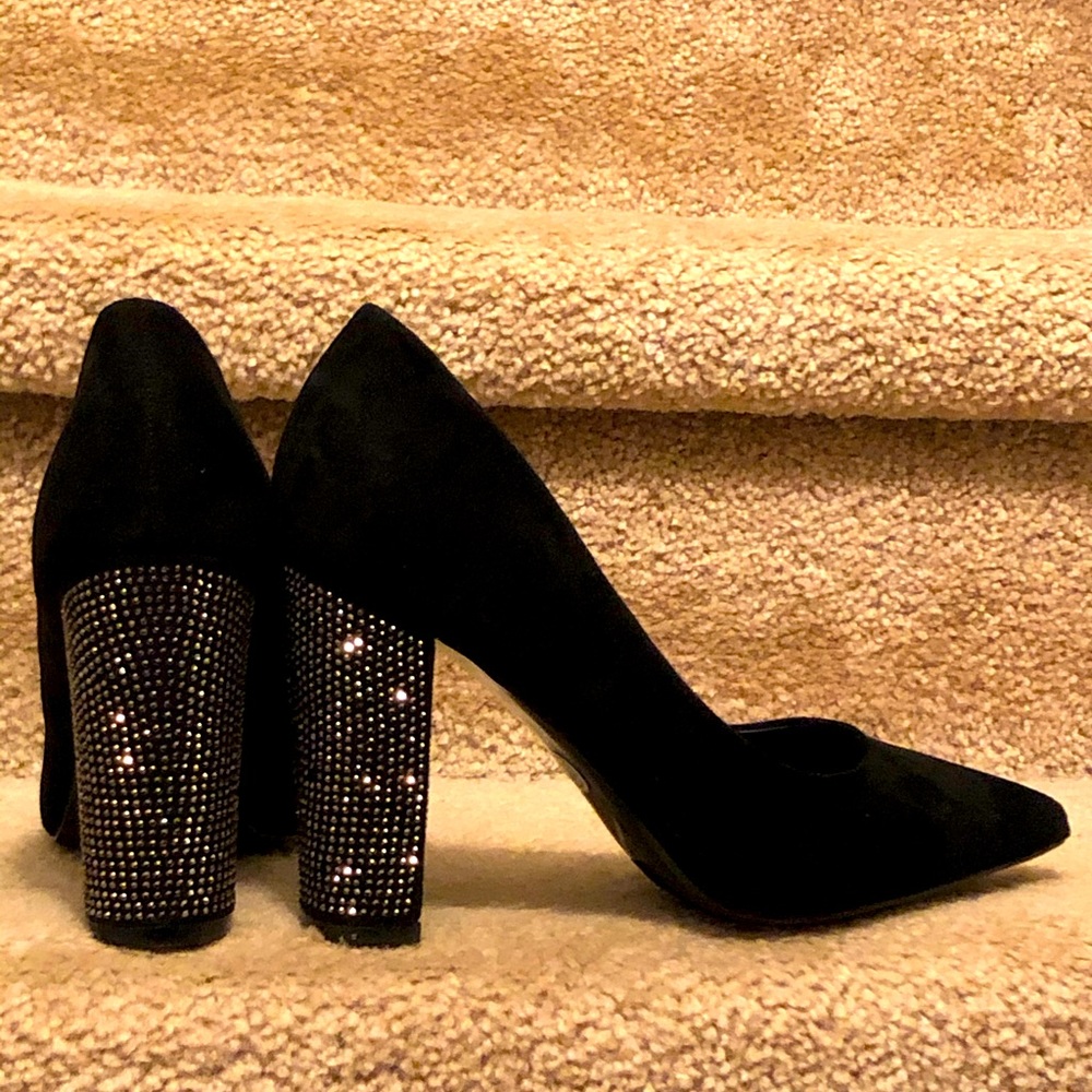 Black Suede High Heel Shoes